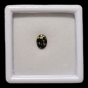 NEW Black Goldenite Oval Cabochon Gemstone (0.82 ctw.)
